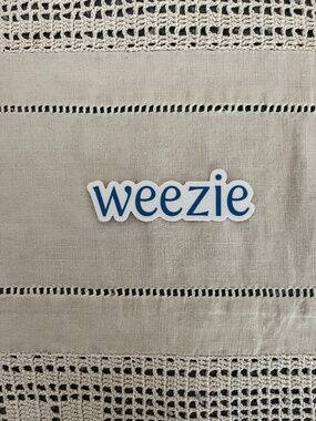 NEW Weezie Towels decal sticker white & blue